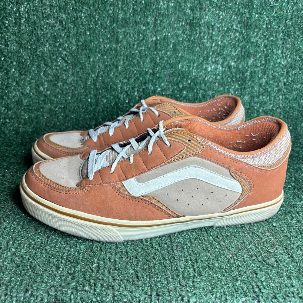 Vans Geoff Rowley 66/99 Skateboarding Low Top Sneaker Burnt Orange Mens Size 10